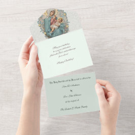 Religieus Katholieke Mis Aanbieding Maagd Maria Al All In One Uitnodiging