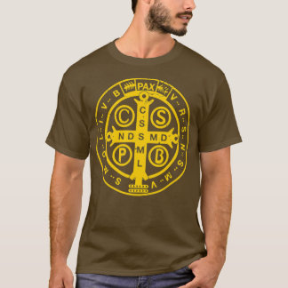 Religieus katholieke St Benedict-medaille T-shirt