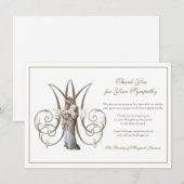 Religieus katholieke verslaafde Maagd Maria condol Bedankkaart (Voorkant / Achterkant)