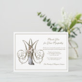 Religieus katholieke verslaafde Maagd Maria condol Bedankkaart (Staand voorkant)