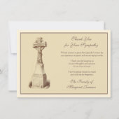 Religieus Keltisch Kruis Uitvaart Condoleance Symp Bedankkaart (Voorkant)