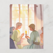 Religieus kerkgebed | Waterverf handgemaakt Feestdagenkaart (Voorkant)