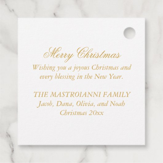 Religieus Kerst Maagd Maria & Jesus Gift Label (Achterkant)