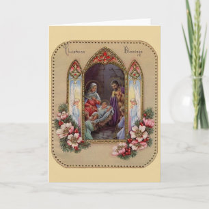 Religieus Kerst Wenskaart Feestdagen Kaart