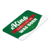 Religieus Kerstfeest Een Koning Geboren Christelij Magneet (Linkerzijde)