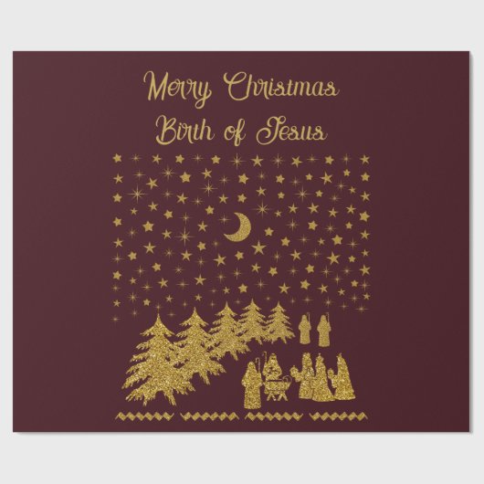 Religieus Kerstfeest, Geboorte van Jezus Cadeaupapier (Vlak)