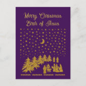 Religieus Kerstfeest, Geboorte van Jezus Feestdagenkaart (Voorkant)