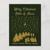 Religieus Kerstfeest, Geboorte van Jezus Feestdagenkaart (Voorkant)