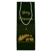 Religieus Kerstfeest, Geboorte van Jezus Wijn Cadeautas (Achterkant)