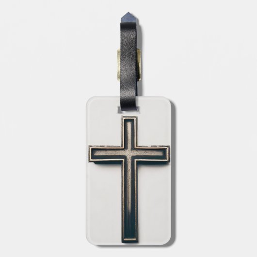 Religieus kruis bagagelabel (Achterkant verticaal)