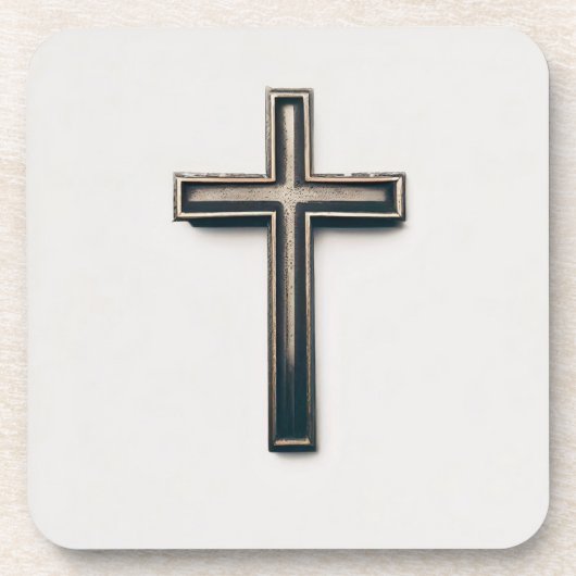 Religieus kruis bier onderzetter (Voorkant)