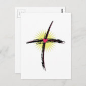 Religieus kruis briefkaart (Voorkant / Achterkant)