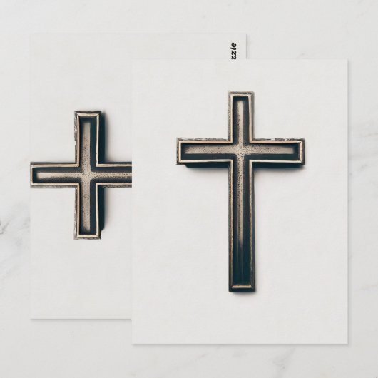Religieus kruis briefkaart (Voorkant / Achterkant)