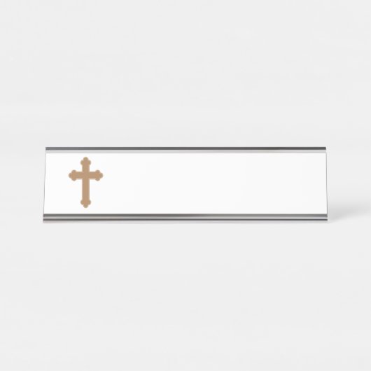 Religieus kruis bureau naambordje (Voorkant)