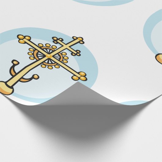 Religieus kruis cadeaupapier (Hoek)