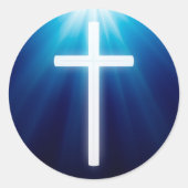 Religieus kruis | CHRISTELIJK Ronde Sticker (Voorkant)