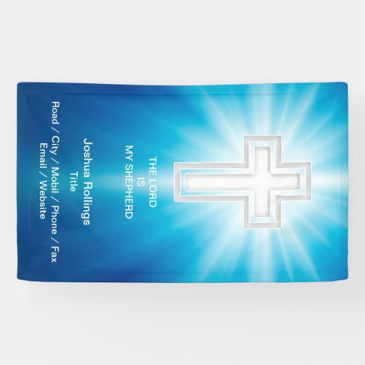 Religieus kruis | Christelijk Spandoek (Horizontaal)