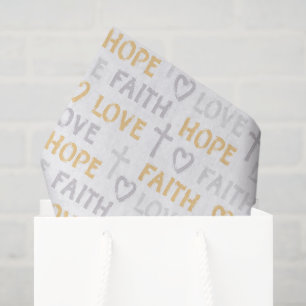 Religieus kruis decoupage papier, geloof hoop lief tissuepapier