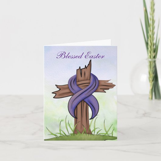 Religieus kruis feestdagen kaart (Voorkant)