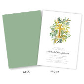 Religieus Kruis Groen Blauwgroene Doop Kaart