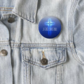 Religieus kruis | Jezus houdt van jou Ronde Button 5,7 Cm (In situ)