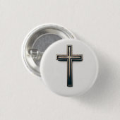 Religieus kruis ronde button 3,2 cm (Voorkant /achterkant)