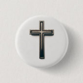 Religieus kruis ronde button 3,2 cm (Voorkant)