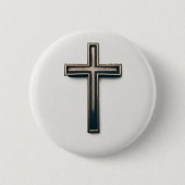 Religieus kruis ronde button 5,7 cm (Voorkant)
