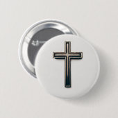 Religieus kruis ronde button 5,7 cm (Voorkant /achterkant)