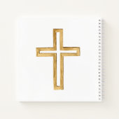 Religieus kruis roze eerste communie gastboek notitieboek (Achterkant)