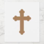 Religieus kruis wijn etiket (Enkel label)