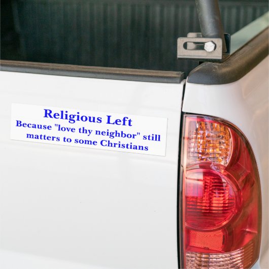 Religieus links bumpersticker (Op Truck)