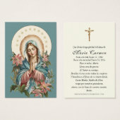 Religieus Maagd Maria begrafenisgebed Visitekaartje (Voorkant /achterkant)