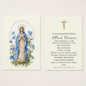 Religieus Maagd Maria begrafenisgebed Visitekaartje (Voorkant /achterkant)