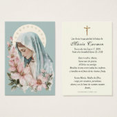 Religieus Maagd Maria-rouwherdenking Gebed  Visitekaartje (Voorkant /achterkant)