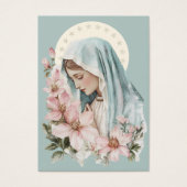 Religieus Maagd Maria-rouwherdenking Gebed  Visitekaartje (Voorkant)