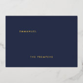 Religieus Manuscript Emmanuel God met de Amerikaan Folie Feestdagenkaart (Voorkant)