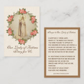 Religieus Maria Fatima Katholiek Gebed Visitekaartje (Voorkant / Achterkant)