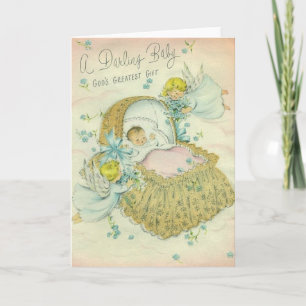 religieus nieuw baby Wenskaart Kaart