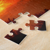 Religieus Paaskruis bij Zonsondergang Legpuzzel (Zijkant)