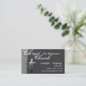 Religieus paaskruis met Christelijk vuur Visitekaartje (Staand voorkant)