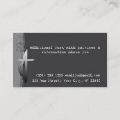 Religieus paaskruis met Christelijk vuur Visitekaartje (Achterkant)