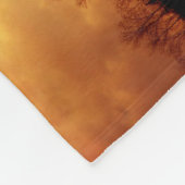 Religieus paaskruis op zonsondergang fleece deken (Hoek)