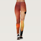 Religieus paaskruis op zonsondergang leggings (Achterkant)