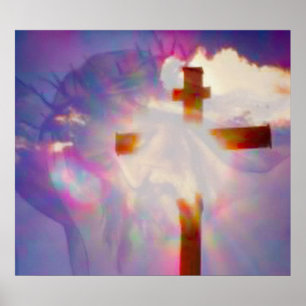 Religieus paasPoster - Jezus en Kruis Poster