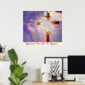Religieus paasPoster - Jezus en Kruis Poster (Thuiskantoor)