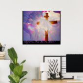 Religieus paasPoster - Jezus en Kruis Poster (Thuiskantoor)