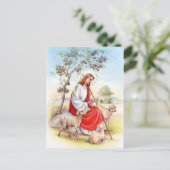 Religieus Pasen, Jezus de herder Feestdagenkaart (Staand voorkant)