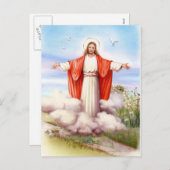 Religieus  Pasen, Jezus de herder Feestdagenkaart (Voorkant / Achterkant)