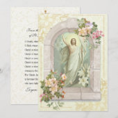 Religieus Pasen Katholieke Opstanding Gebed  (Voorkant / Achterkant)